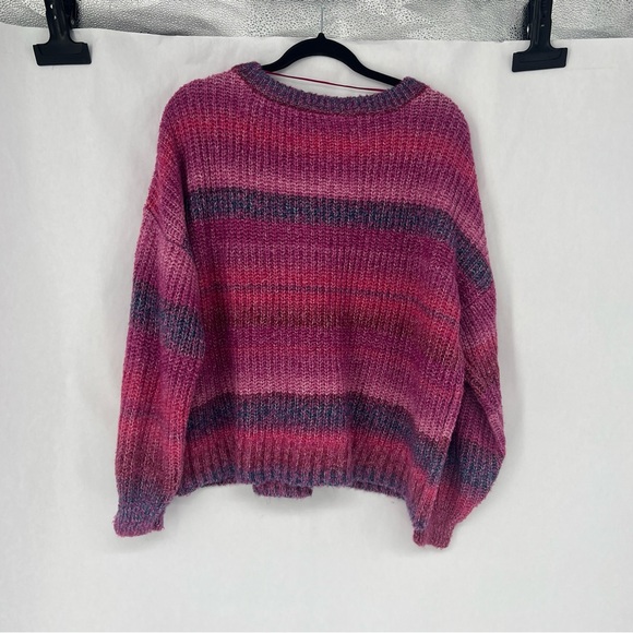 Ady P Cozy Multicolor Striped Crew Neck Sweater - Picture 6 of 7
